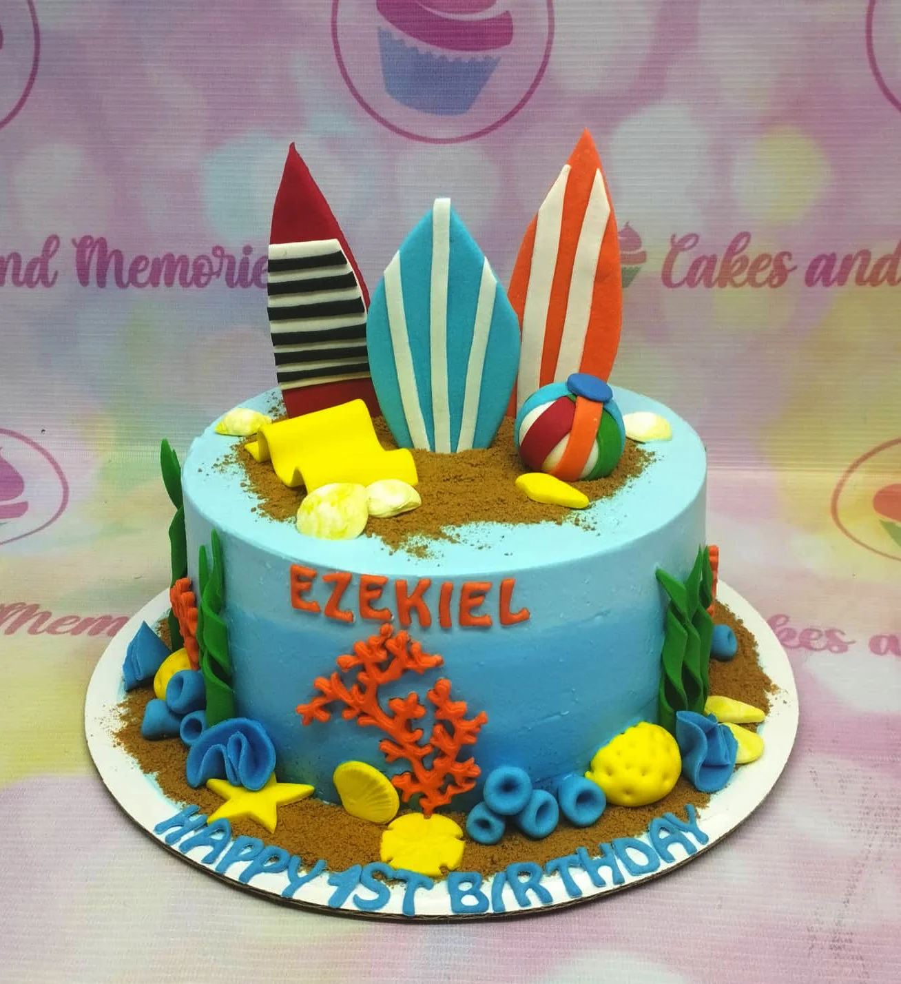 Surfing Beach Cake