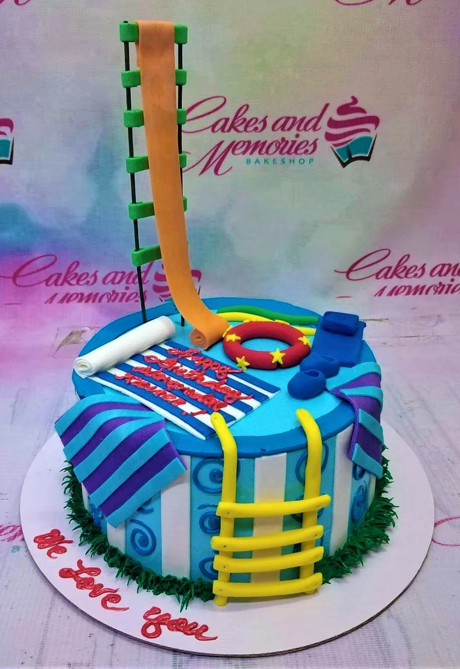 Swimming Pool Gacha Life Cake Design