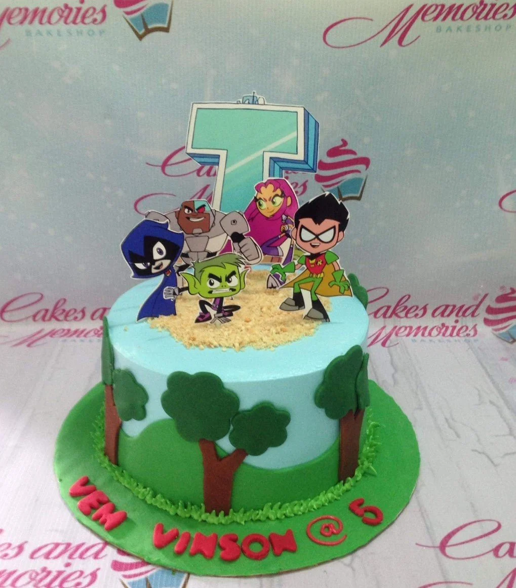Teen Titans Go Cake