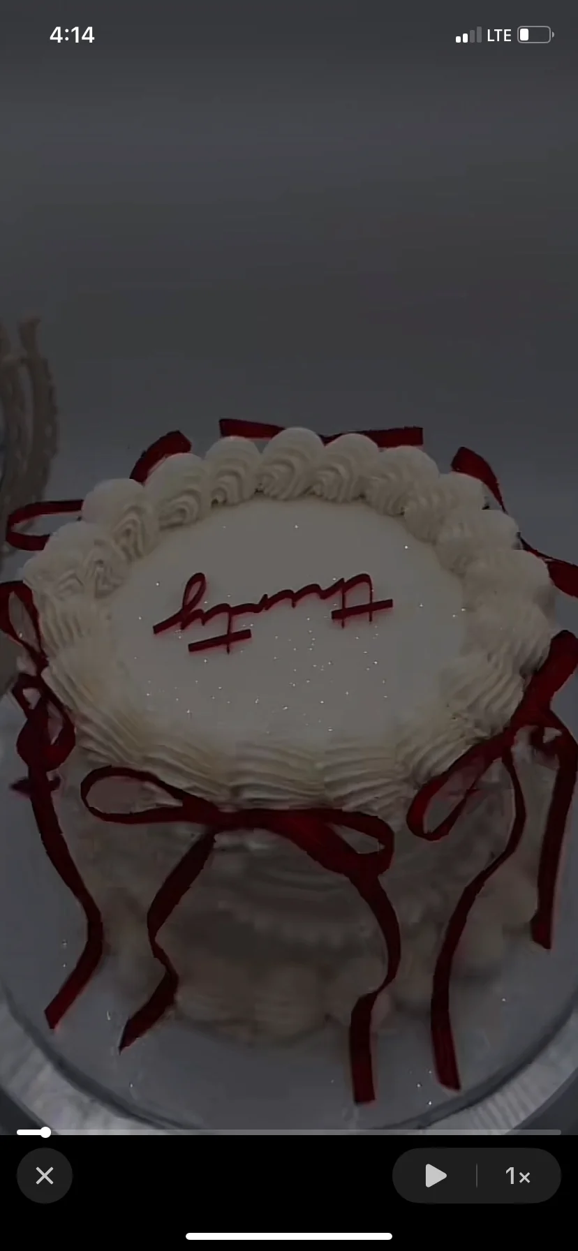 Thirty Red Ribbon Cake