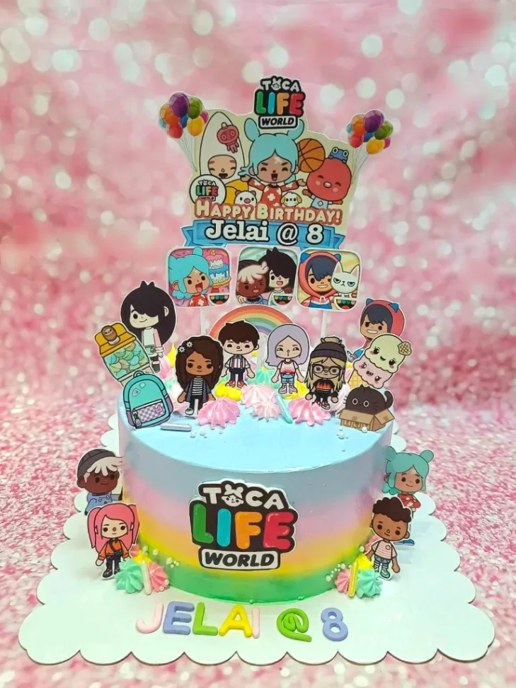 Toca Life Birthday Gacha Life Cake Design