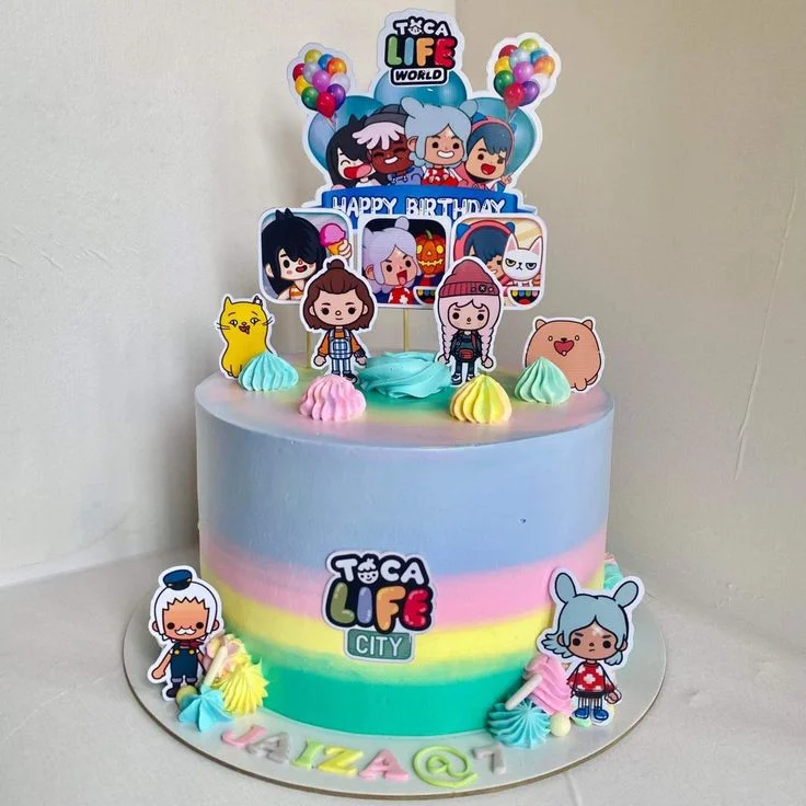 Toca Life World Gacha Life Cake Design