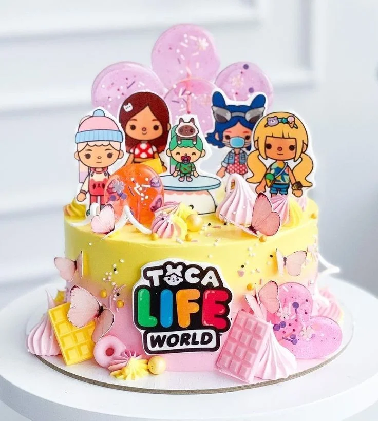 Toca Life World Gacha Life Cake Design