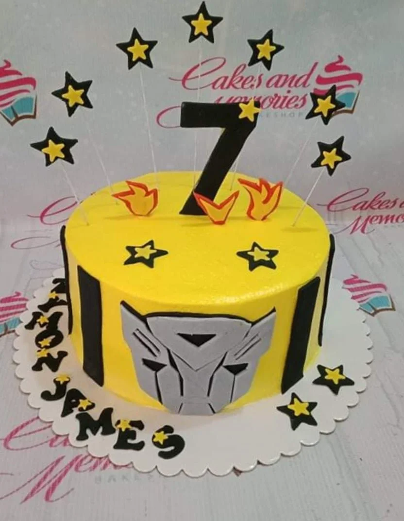 Transformers Bumblebee Cake