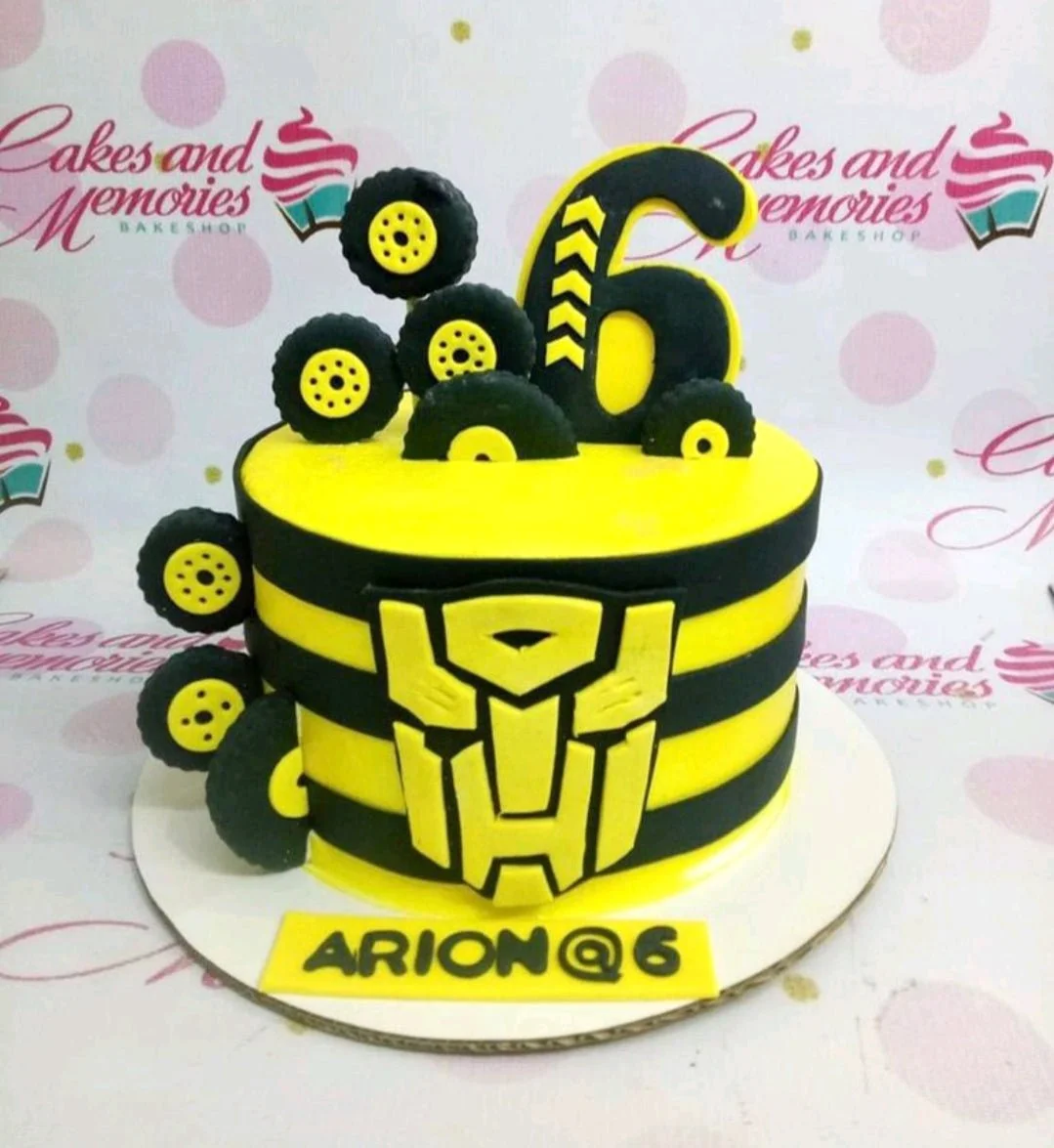 Transformers Bumblebee Cake