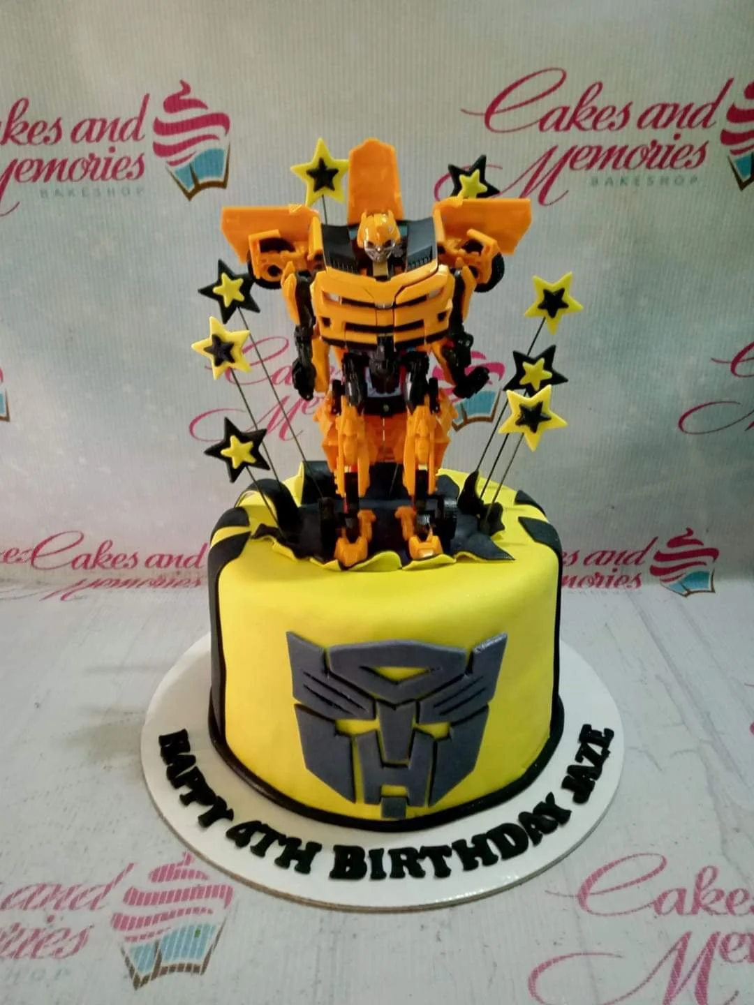 Transformers Bumblebee Cake
