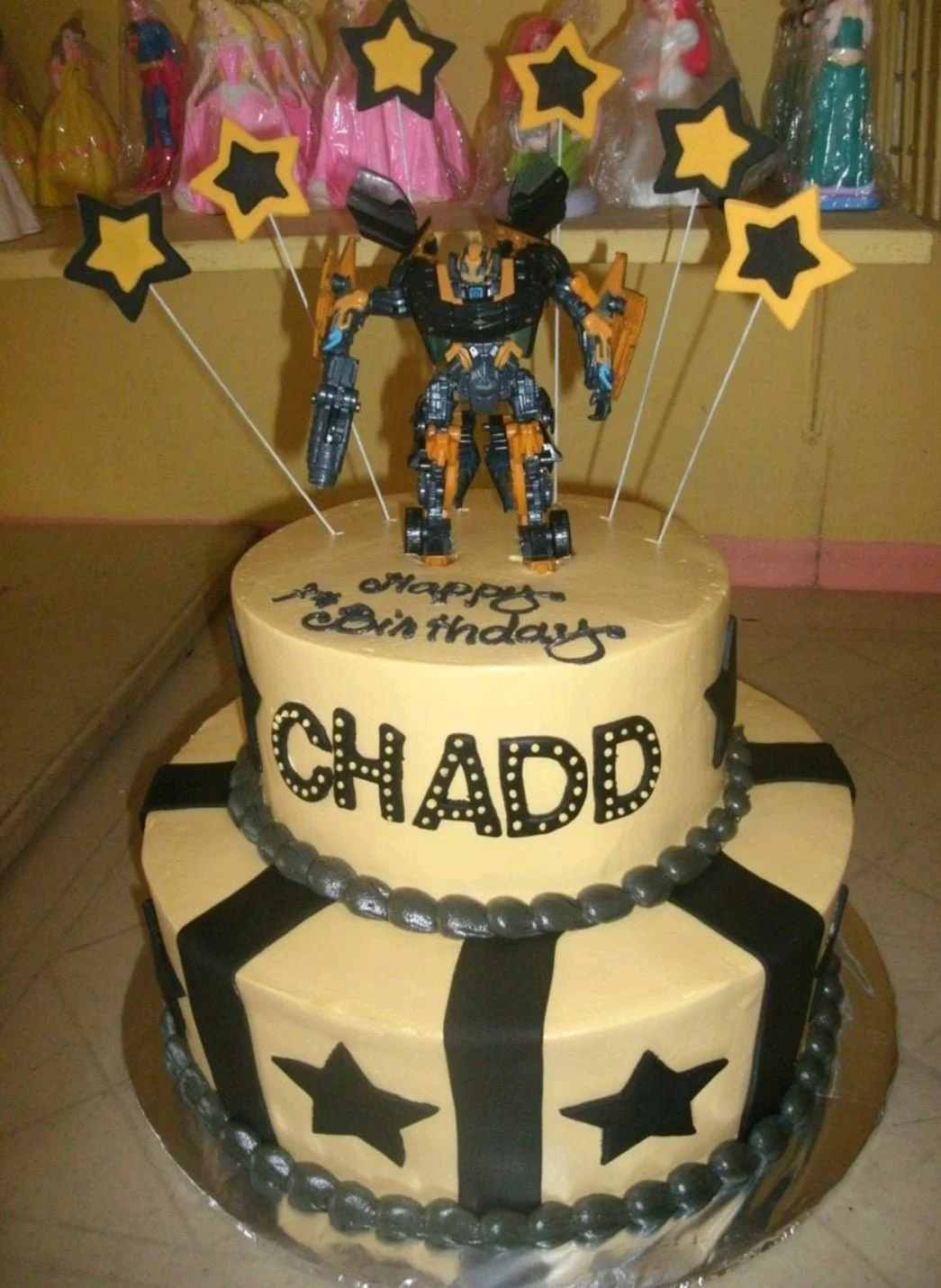 Transformers Bumblebee Cake