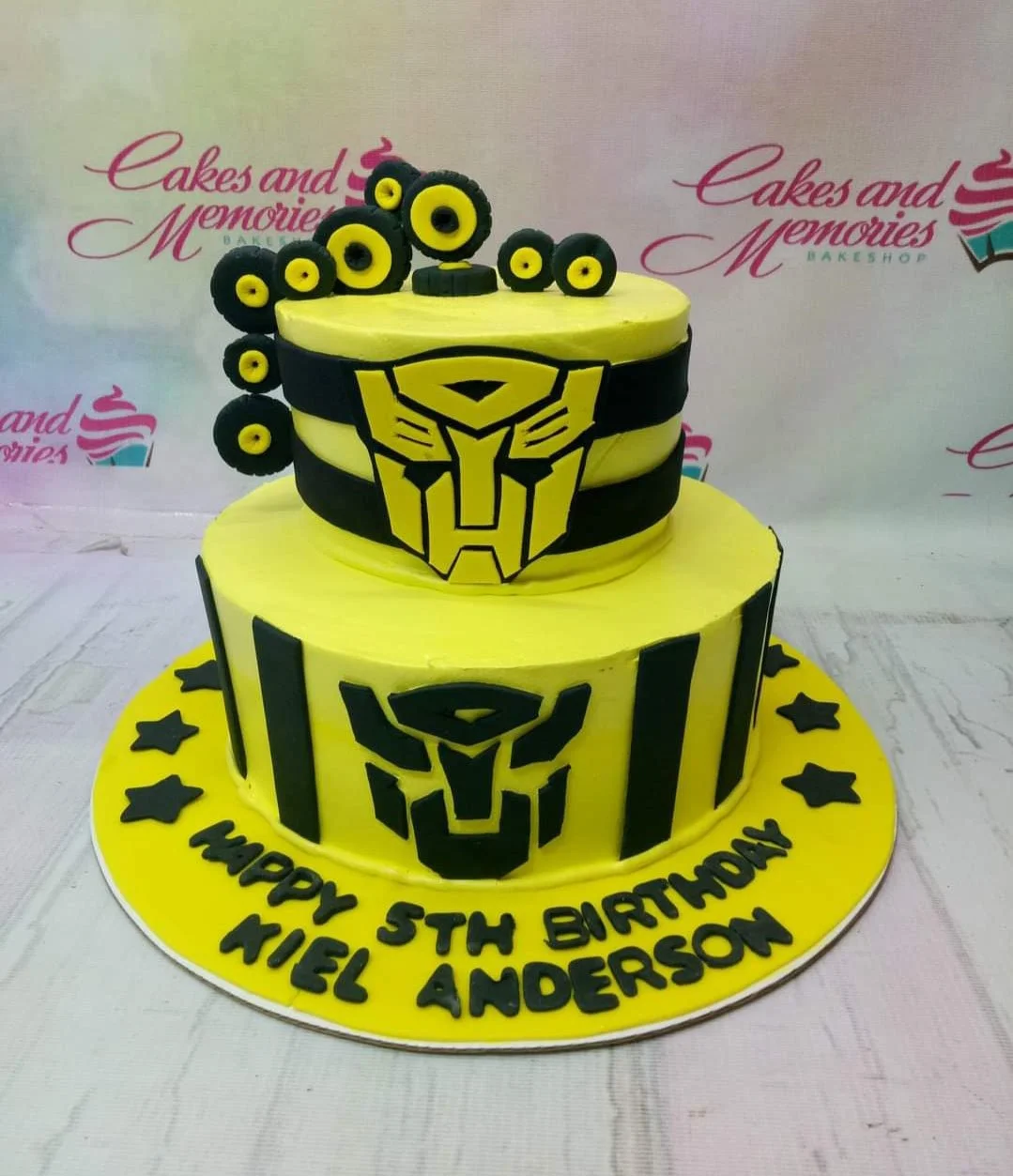 Transformers Bumblebee Cake