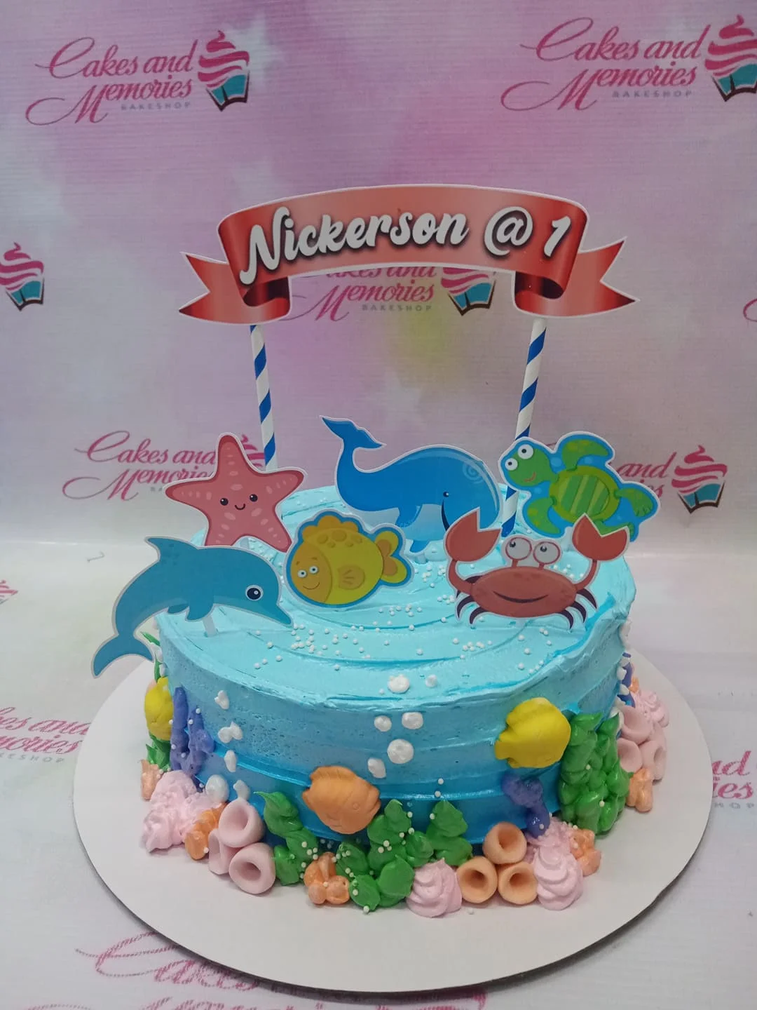 Under The Sea Turtles Cake Design
