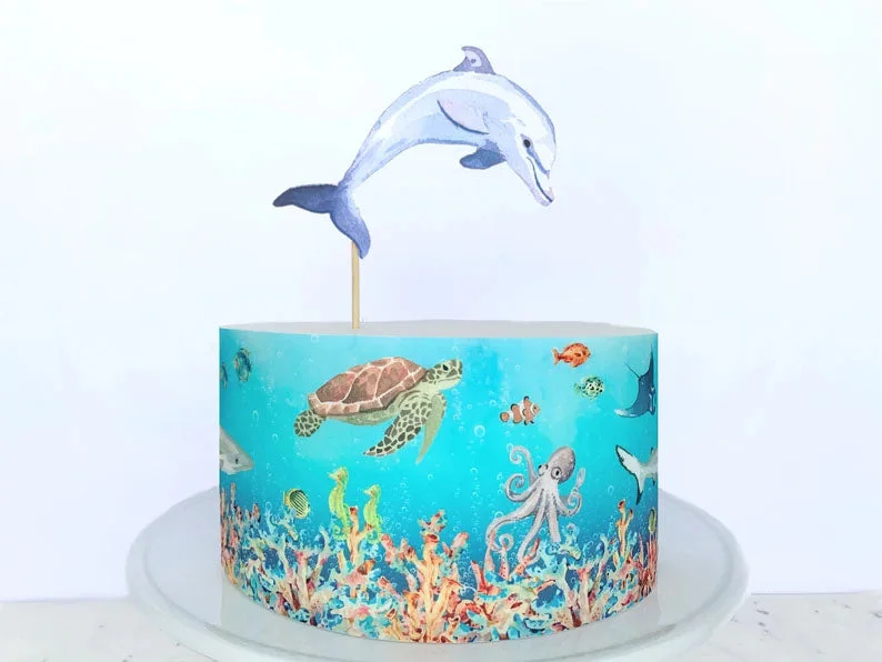 Under The Sea Turtles Cake Design