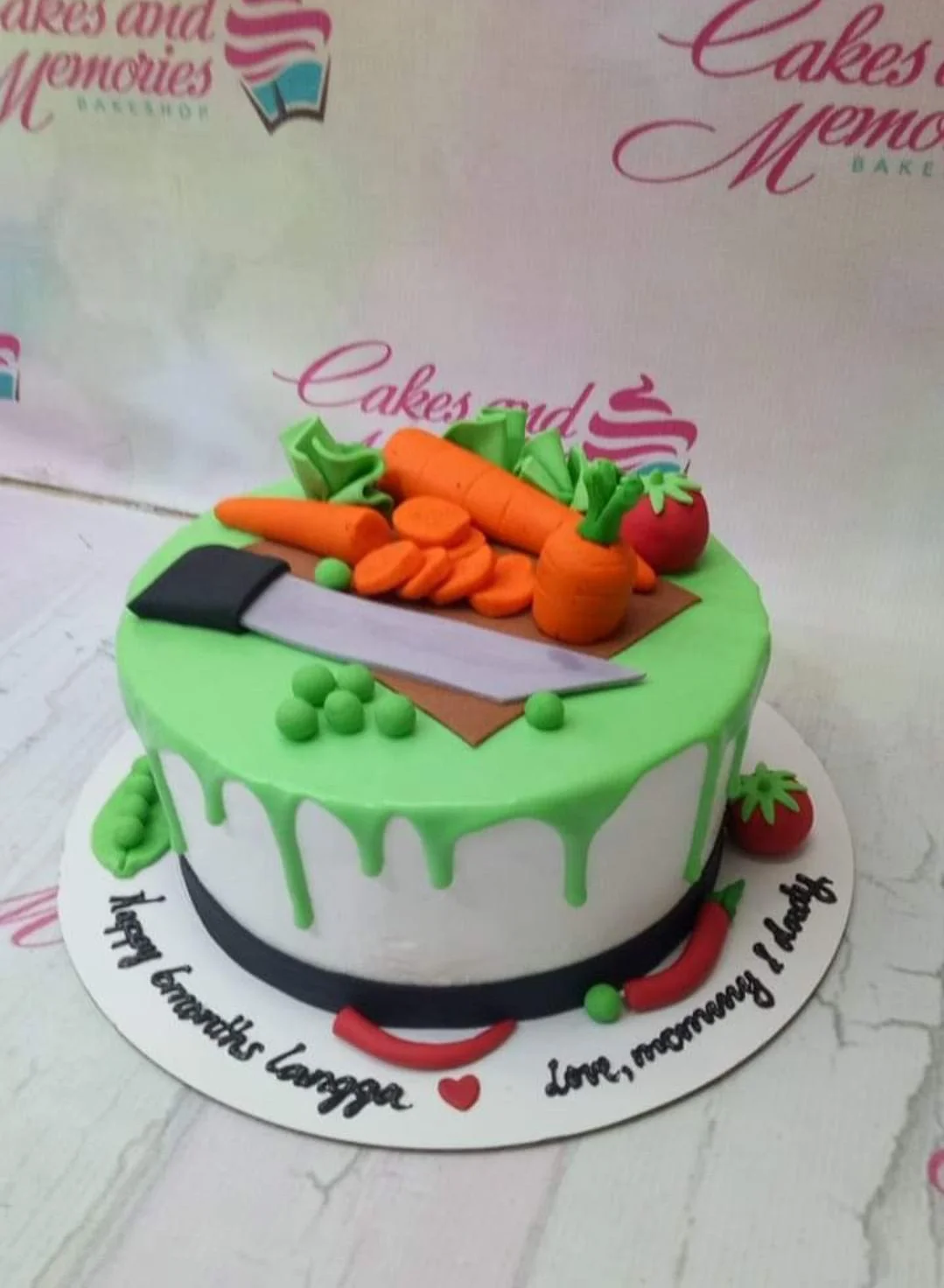 Vegetable Garden Chef Cake Design
