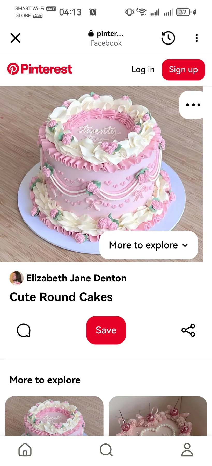 Vintage Lambeth Twenty Cake Design