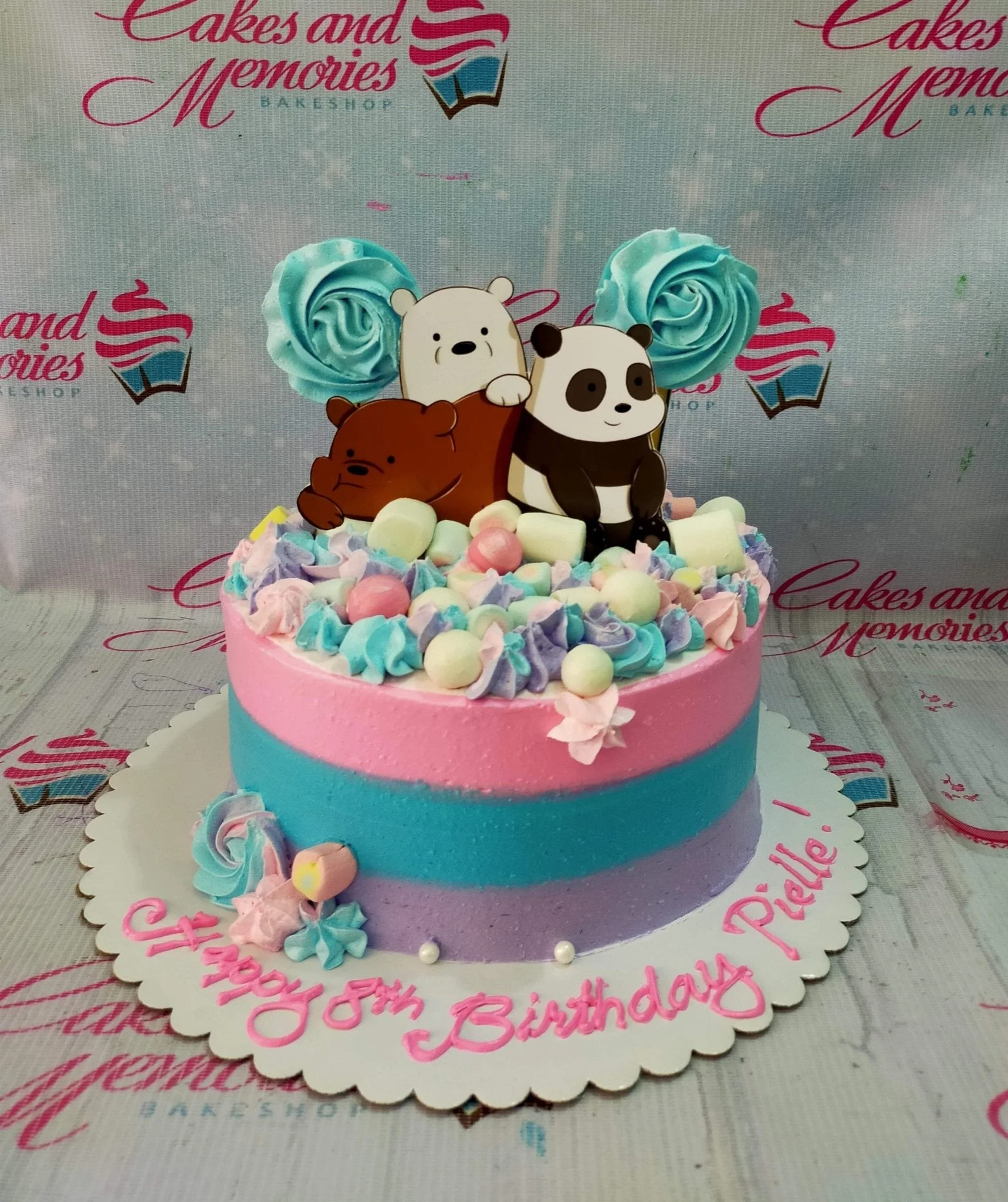 We Bare Bears Care Bears Cake Design
