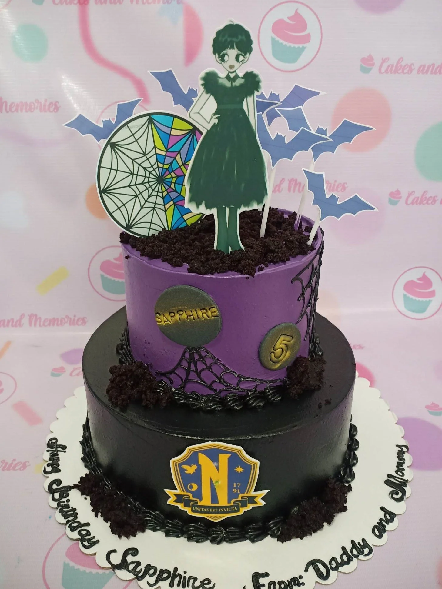 Wednesday Addams Wedding Cake Design