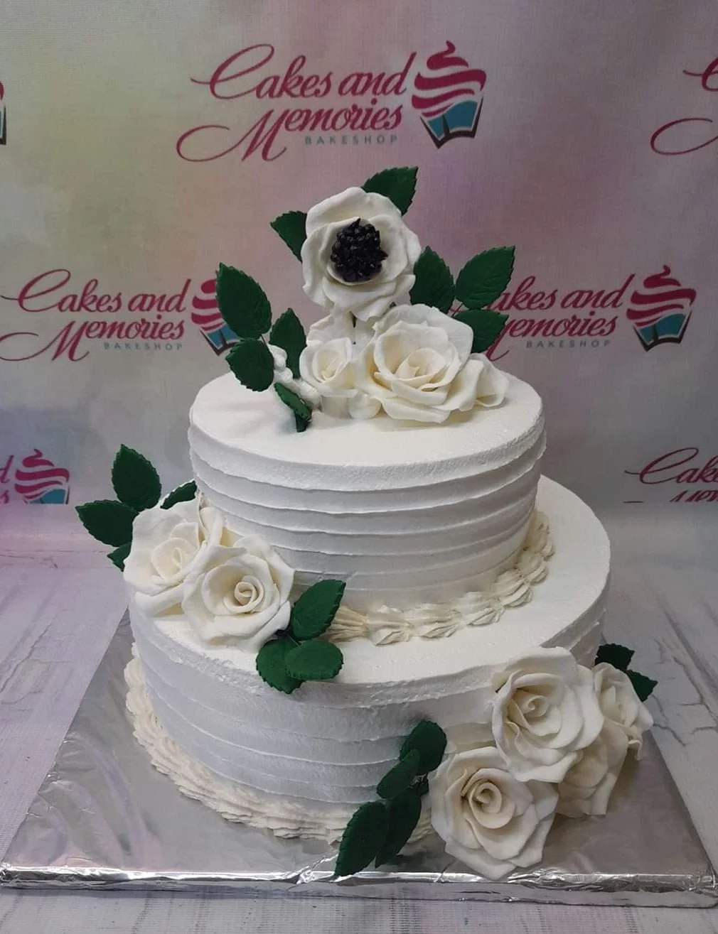 White Floral Cake