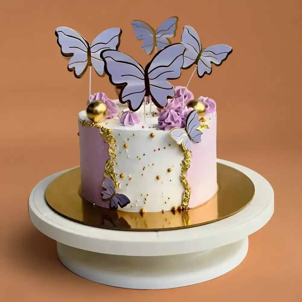 Butterfly Lavender Cake Design Butterfly Lavender Cake Design