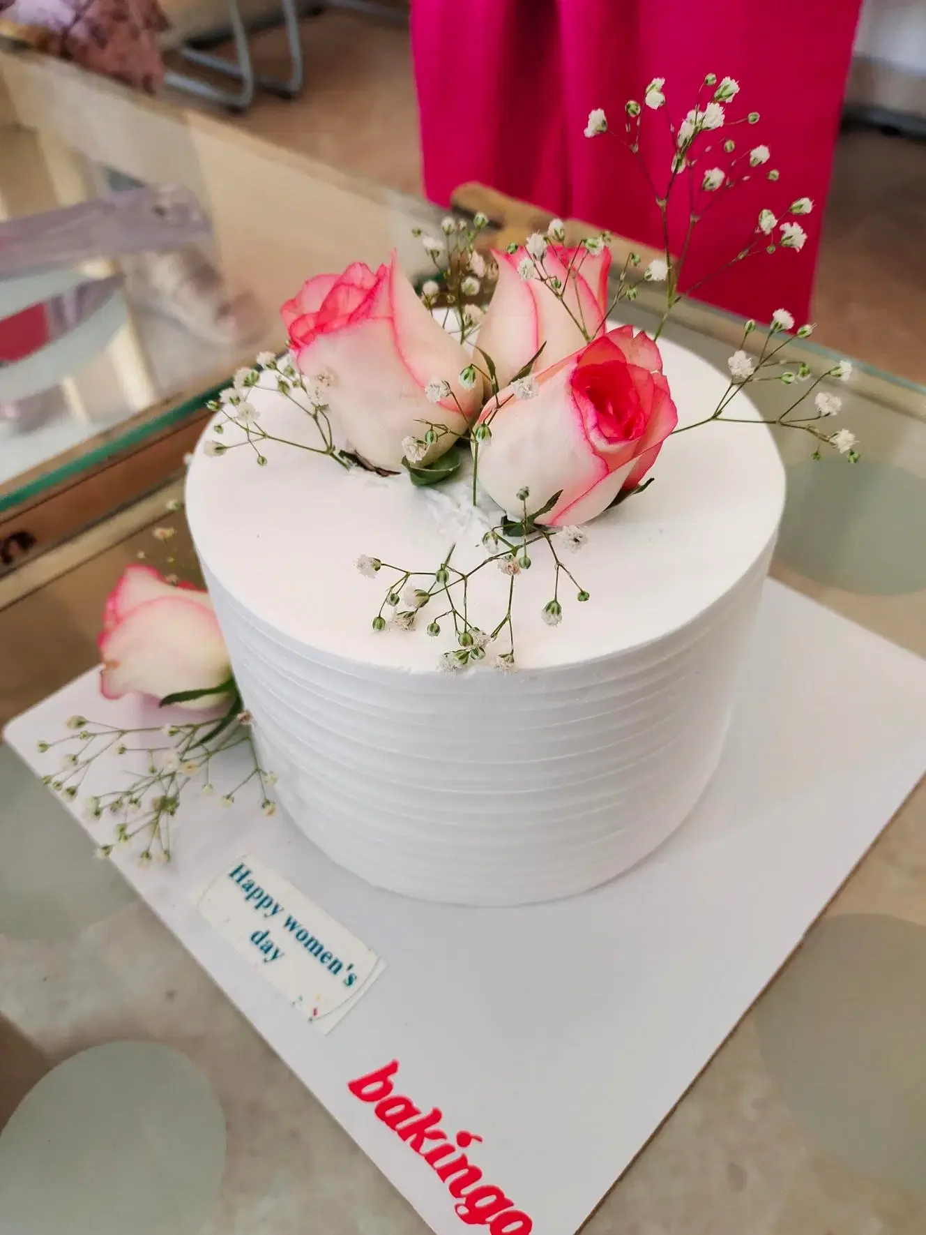 Floral Minimalist Sing Cake Design