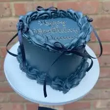 Navy Blue Minimalist Cake