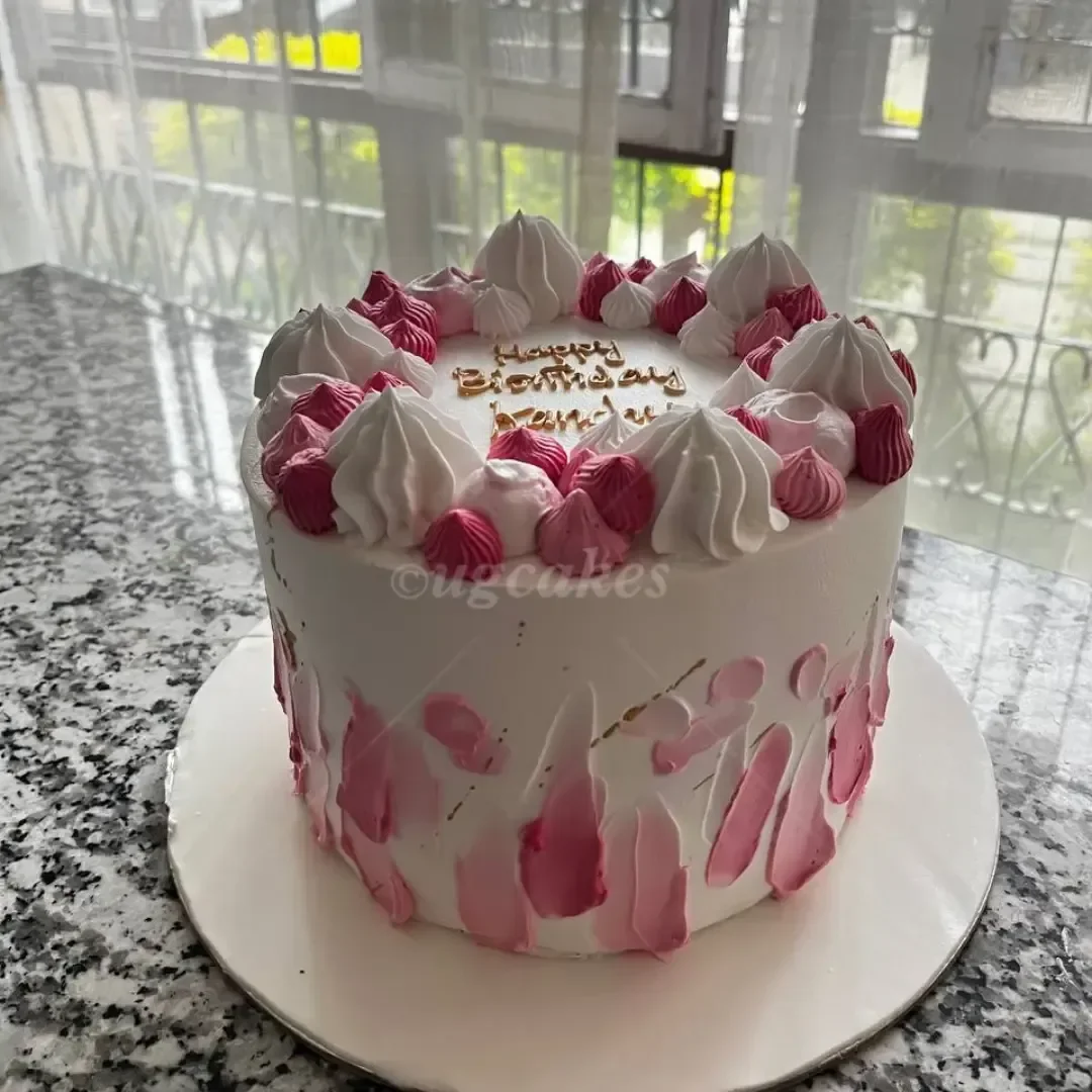Pink Palette Knife Merida Cake Design