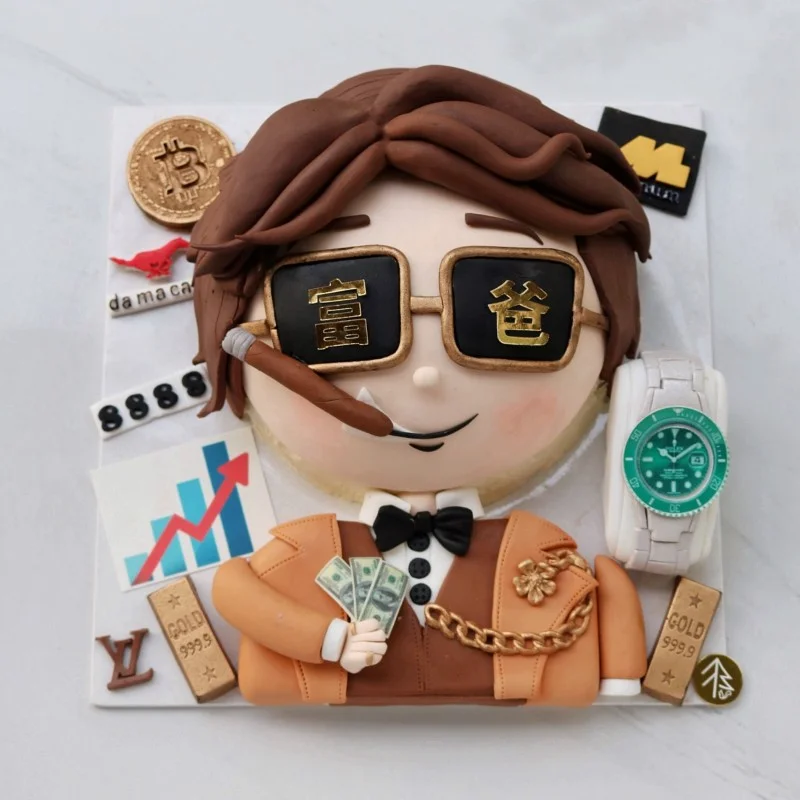 Wealthy Dad Money Cake Design