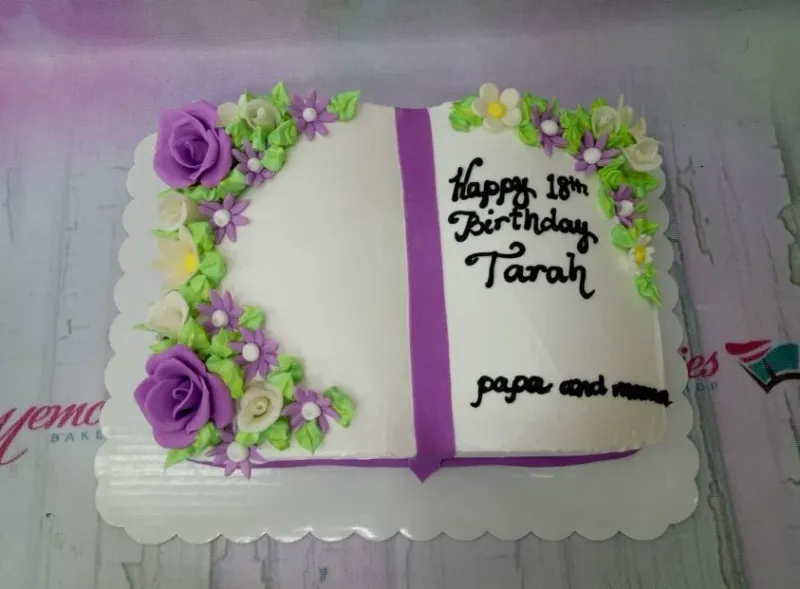 18th Birthday Book Books Cake Design