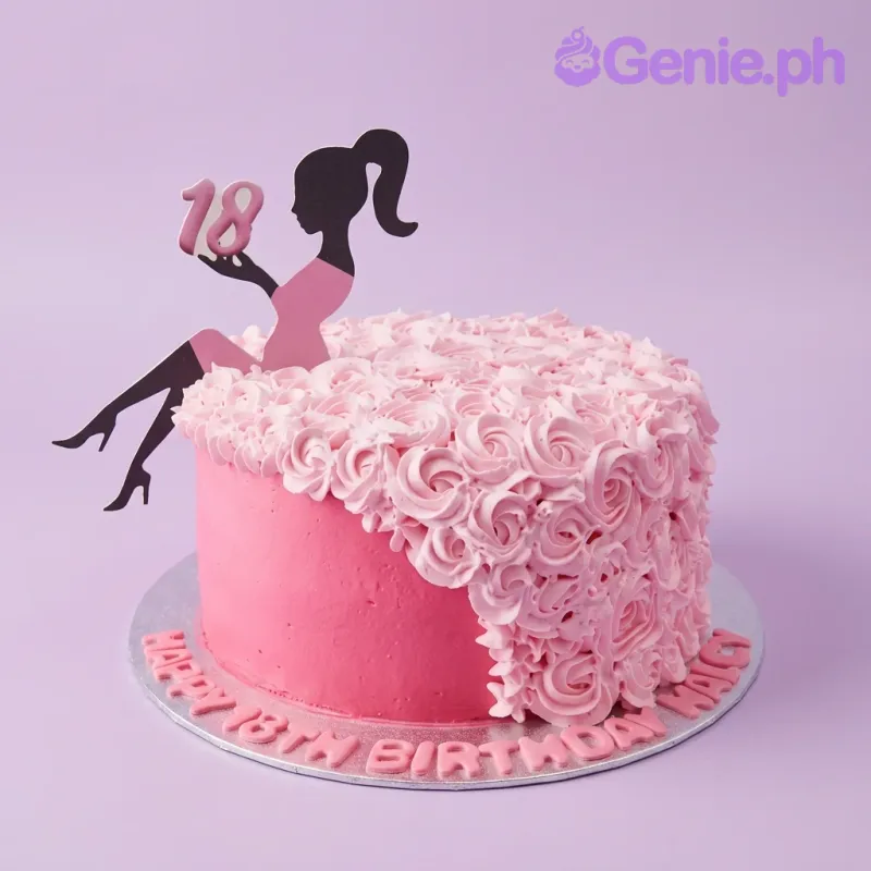 18th Birthday Pink Women Cake Design