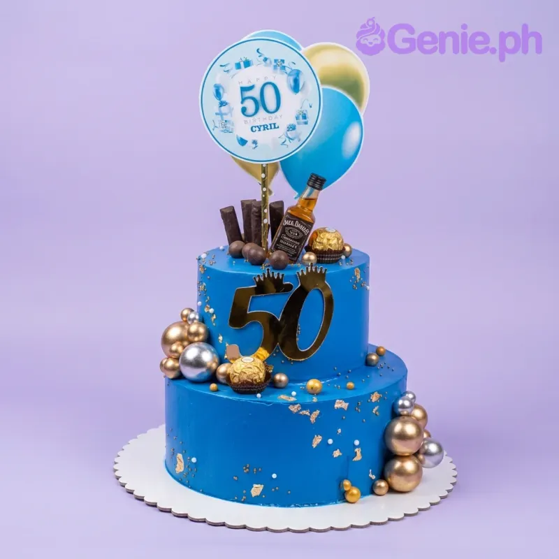 50th Birthday Fifty Cake Design