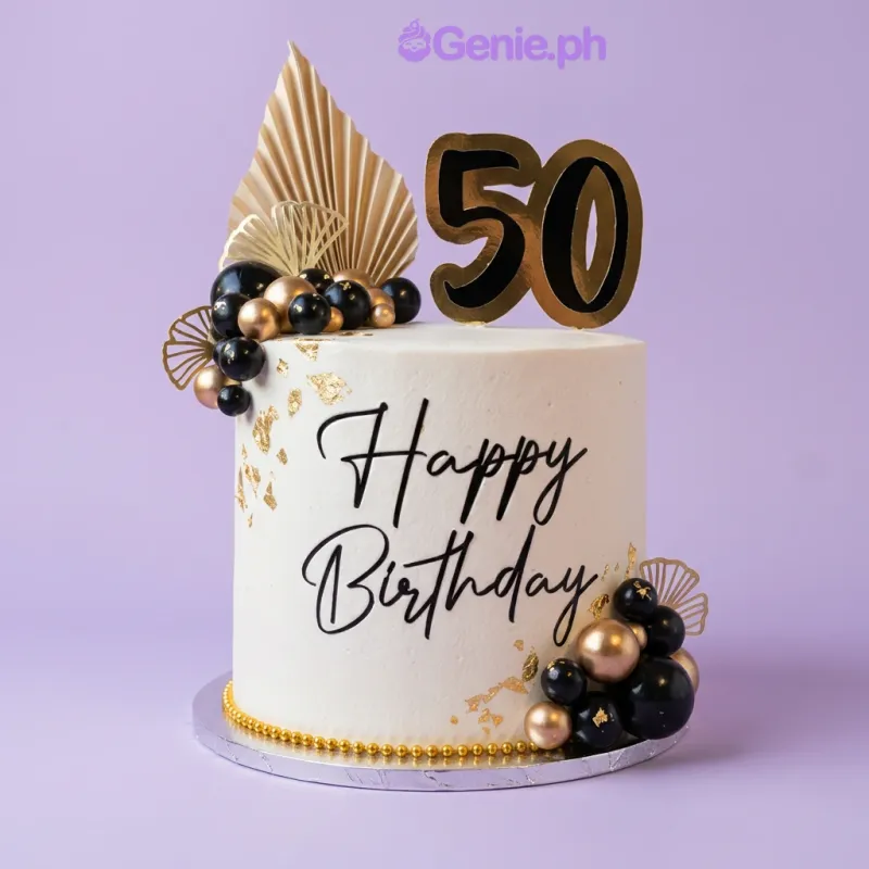 50th Birthday Fifty Cake Design