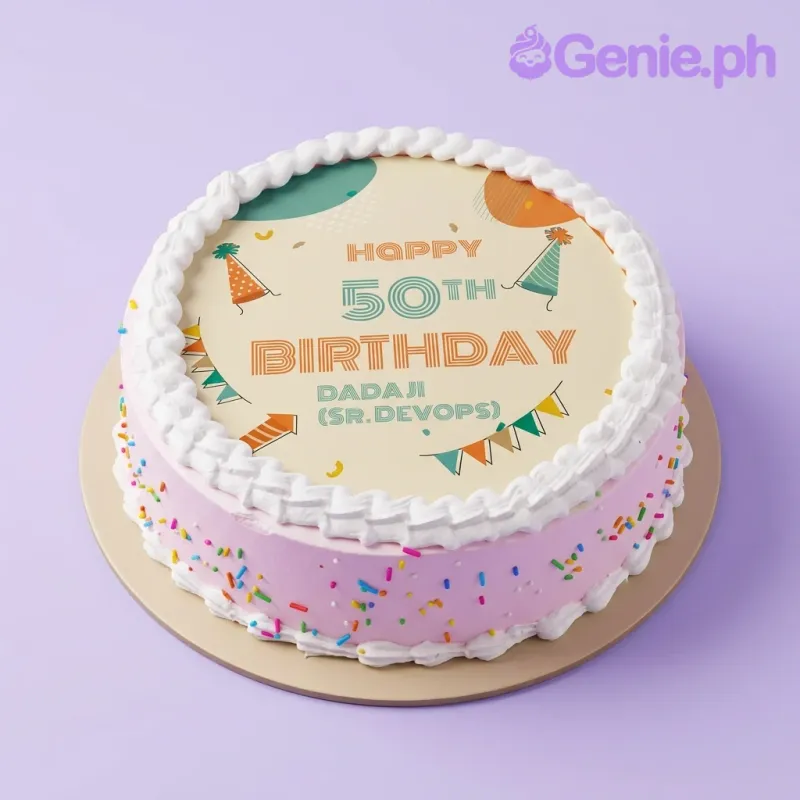 50th Birthday Fifty Cake Design
