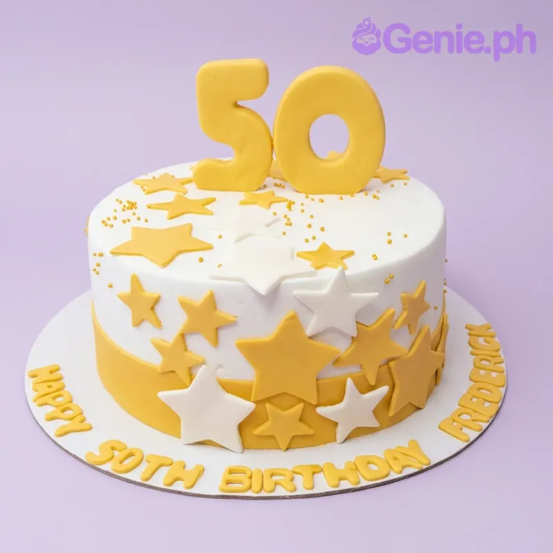 50th Birthday Fifty Cake Design