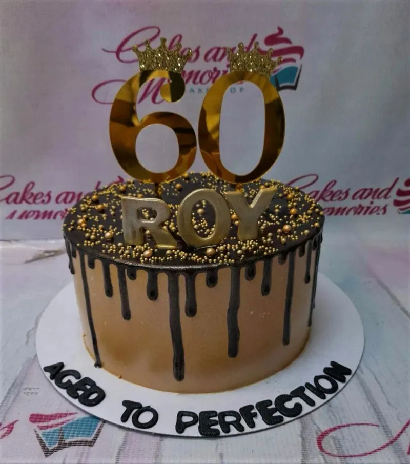 60th Birthday Senior Citizen Card Cake Design