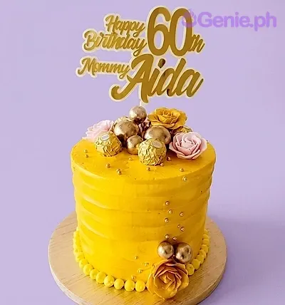 60th Birthday Senior Citizen Card Cake Design