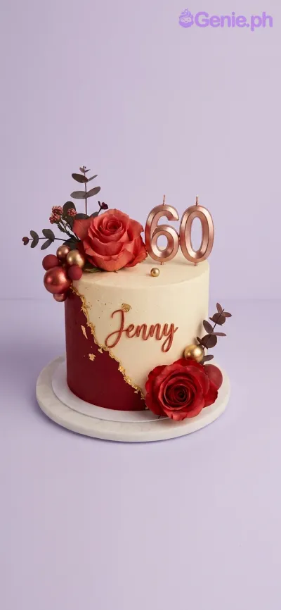 60th Birthday Senior Citizen Card Cake Design