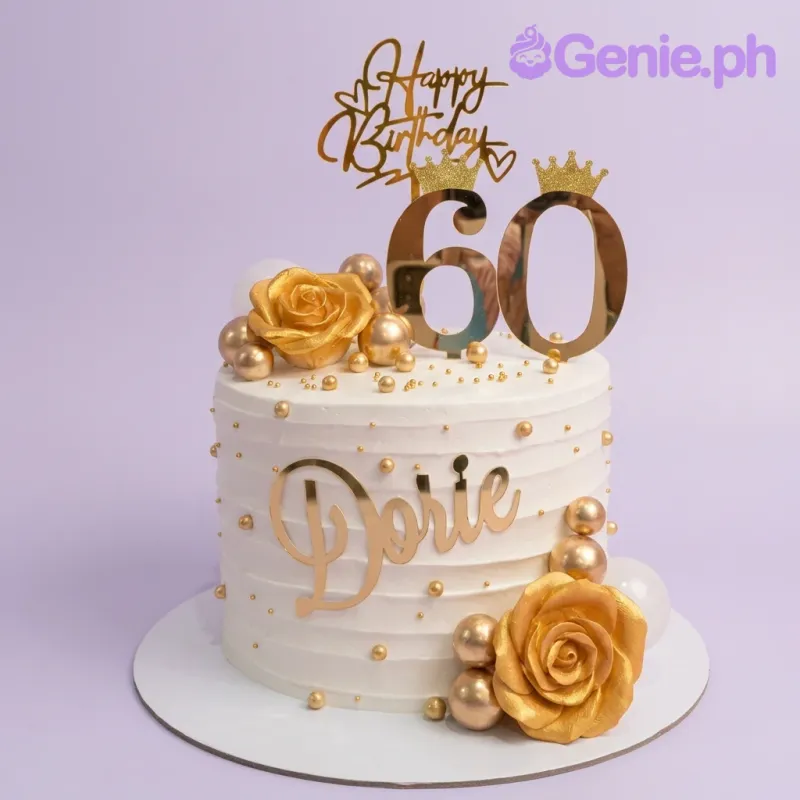 60th Birthday Senior Citizen Card Cake Design