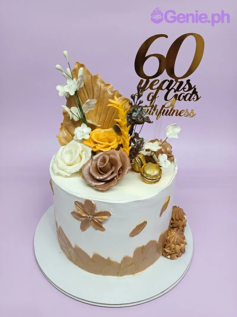 60th Birthday Senior Citizen Card Cake Design