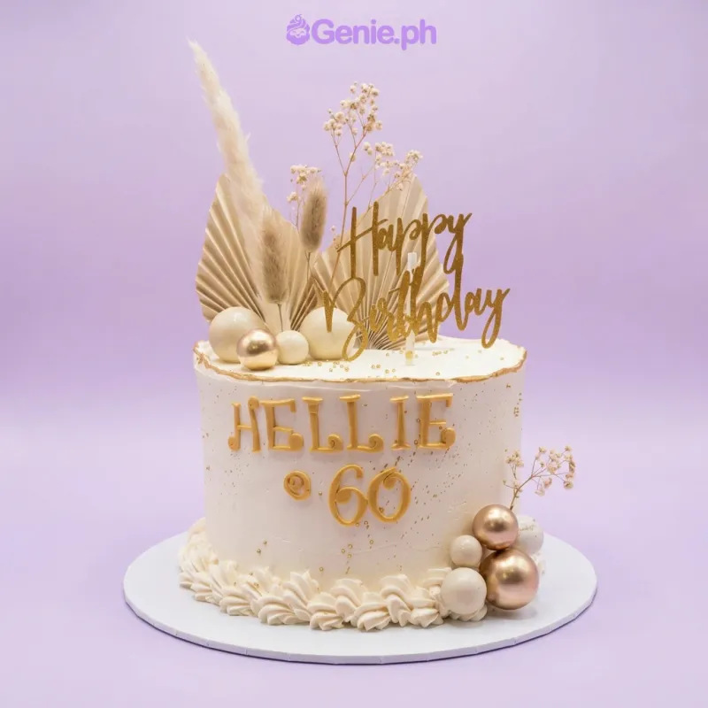 60th Birthday Senior Citizen Card Cake Design