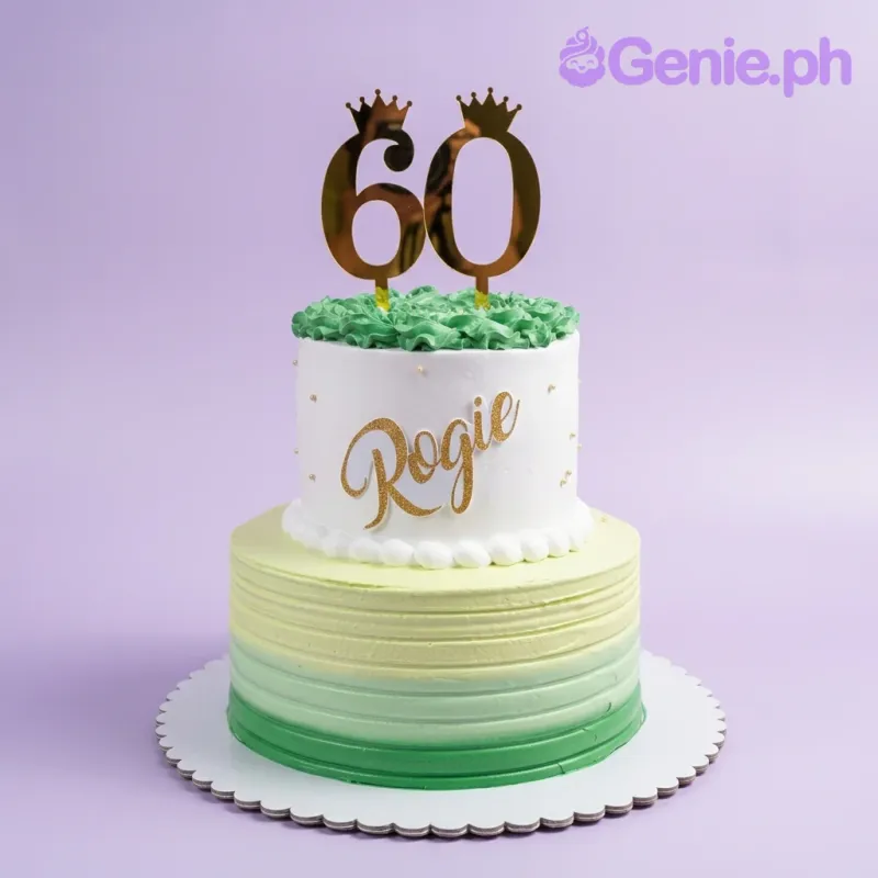 60th Birthday Senior Citizen Card Cake Design