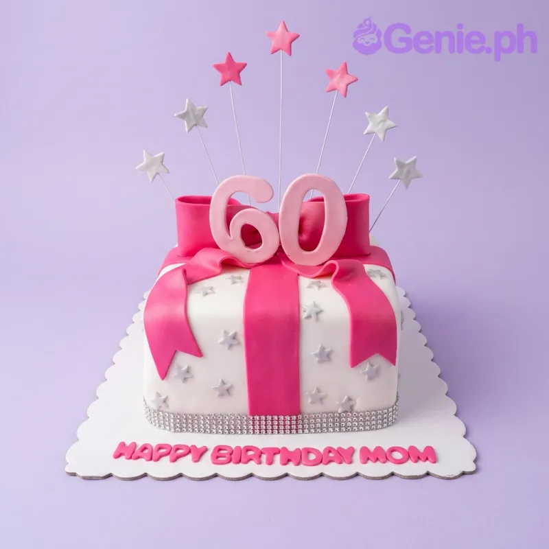 60th Birthday Senior Citizen Card Cake Design