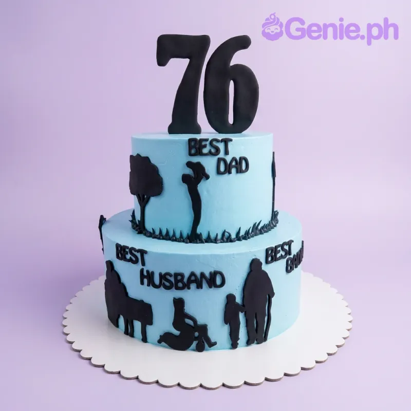 76th Birthday Dad Fifty Cake Design
