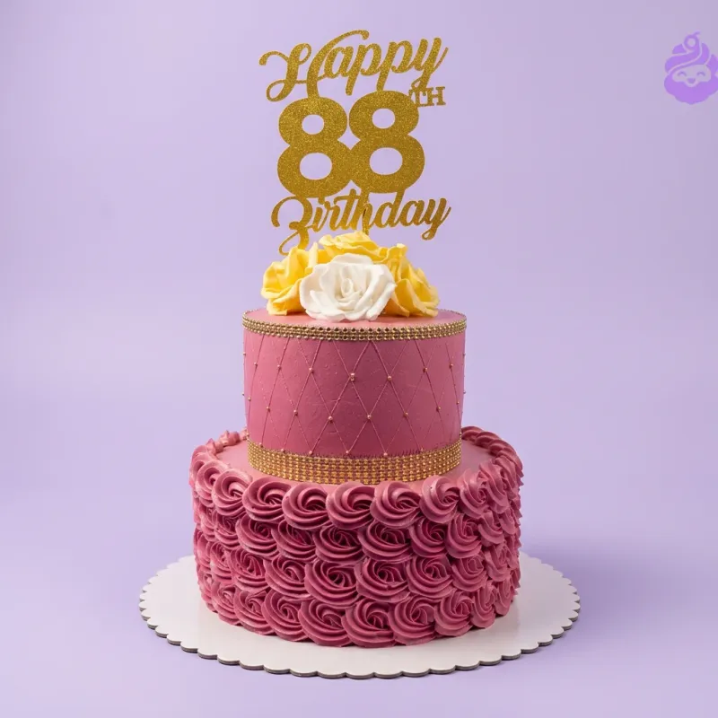 88th Birthday Fifty Cake Design