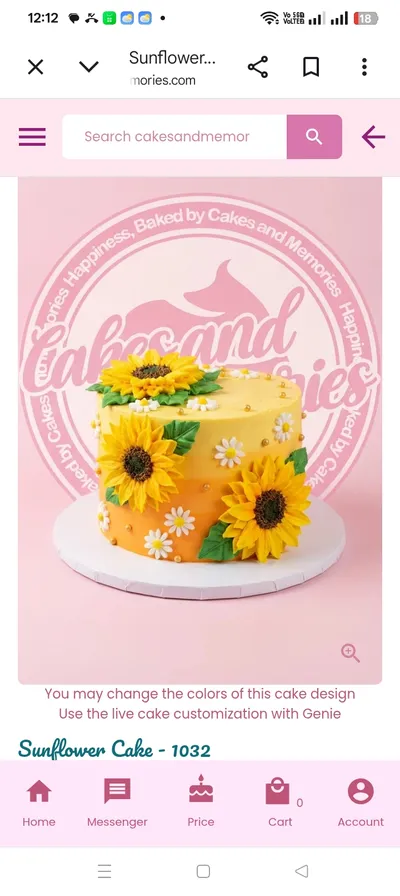 Yellow and orange gradient 1-tier cake with soft icing finish, large sunflower toppers, and white daisies Yellow and orange gradient 1-tier cake with soft icing finish, large sunflower toppers, and white daisies