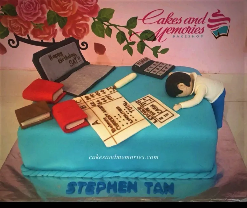 Accountant Books Cake Design