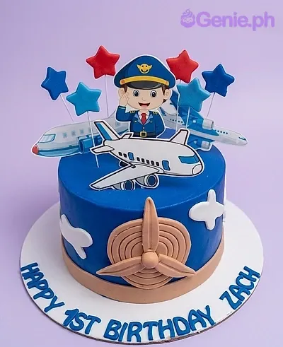 Airplane 1st Birthday Cake