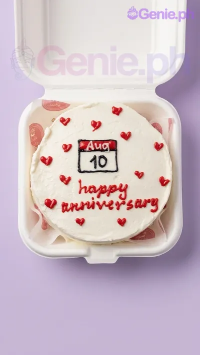 anniversary bento Bento - white, red theme with calendar icon with Aug 10 and red hearts anniversary bento Bento - white, red theme with calendar icon with Aug 10 and red hearts
