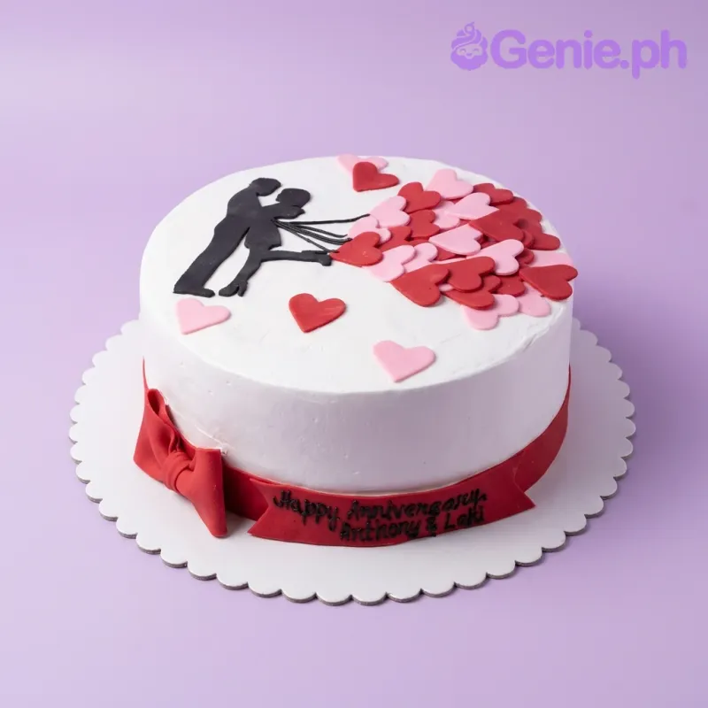 Anniversary Couple Valentines Cake Design