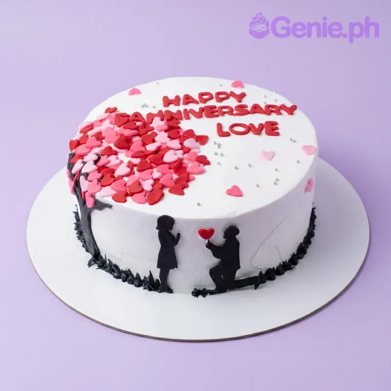Anniversary Love Valentines Cake Design