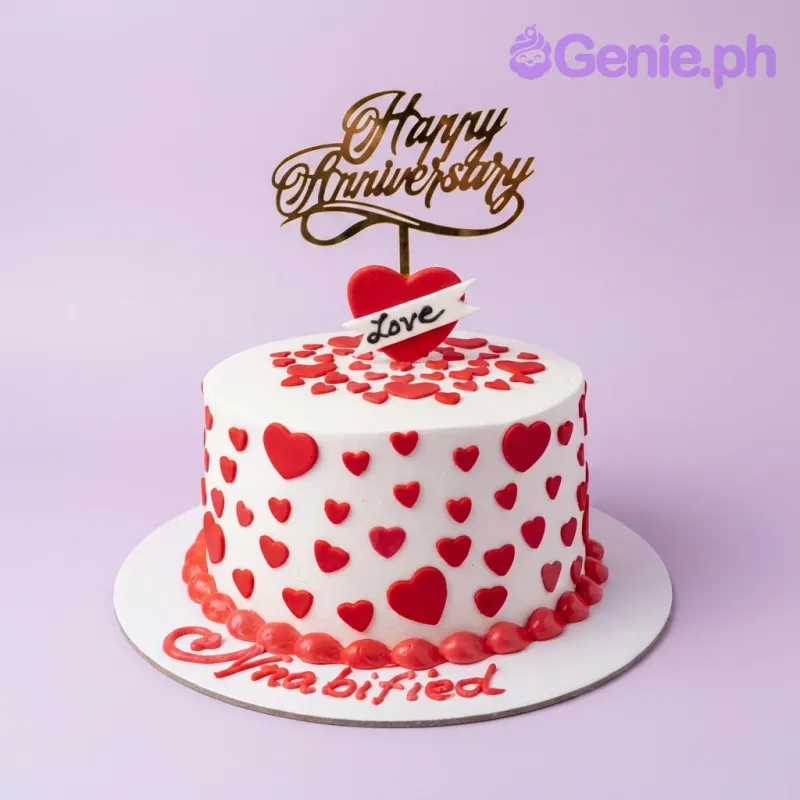 Anniversary Valentines Cake Design