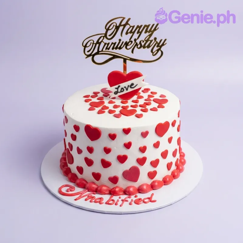 Anniversary Valentines Cake Design