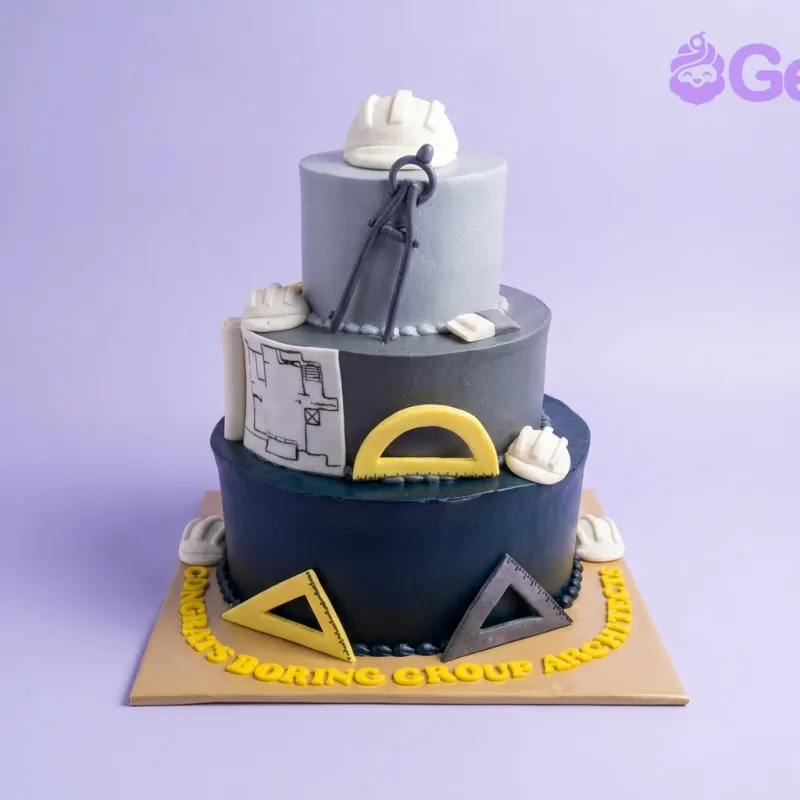Architect Graduation Engineer Cake Design