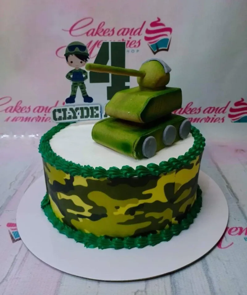 Army Camouflage Military Cake Design